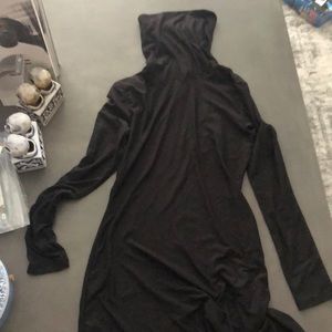 Black turtle neck dress